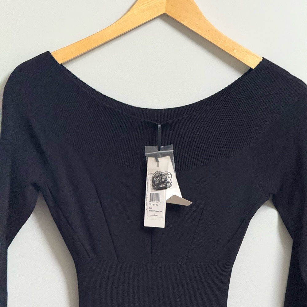 VERSACE COLLECTION Black Knit Dress – NWT – Size 40 (US 4/6)